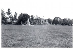 Memorial in Philippines 1945 Black and White RPPC Postcard