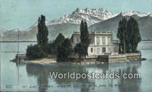 L'lle de Clarnes et la Dent du Midi Lac Leman Swizerland 1909 