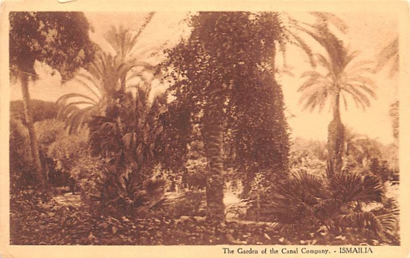 The Garden of the Canal Company Ismailia Egypt, Egypte, Africa Writing on back 