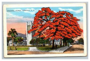 Vintage 1920's Postcard Saint Andrew Episcopal Church Queen Emma Honolulu Hawaii