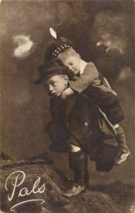 Children scenes & portraits postcard Raphael Tuck Photogravure pals uniforms