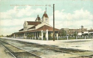 Bismarck North Dakota Northern Pacific Depot C-1910 Postcard Hoskins 12845