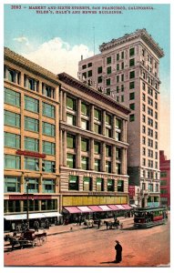 Market & Sixth Streets Eiler Hale Hewes San Francisco CA Mitchell Postcard