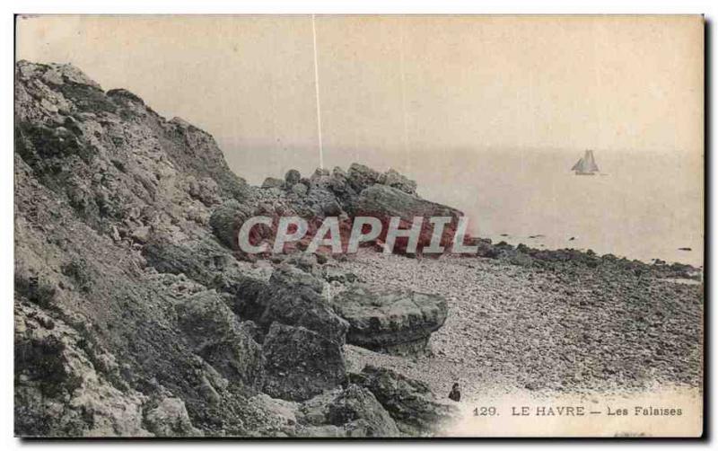 Old Postcard The Cliffs Havre