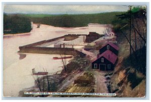 St. Paul Minnesota Postcard US Government Dam Mississippi River Twin Cities 1910