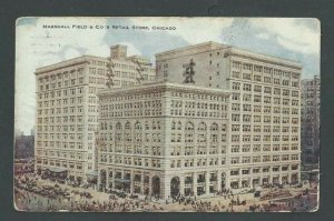1909 Post Card Chicago IL Marshall Field & Co Famous Dept Store