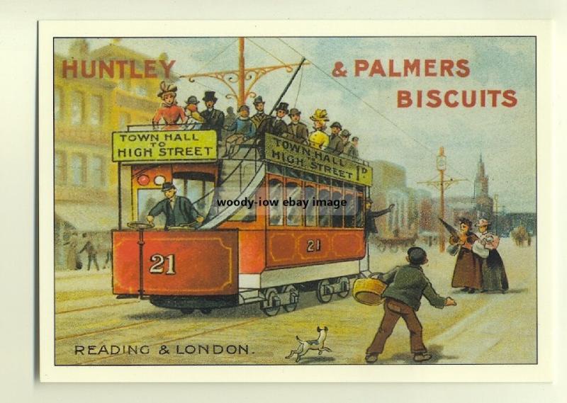 ad2521 - Huntley & Palmers Biscuits - Tram - modern poster advert postcard