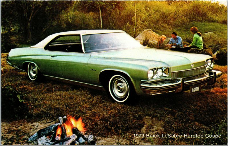 Vintage 1973 Buick LeSabre Hardtop Coupe Advertising Postcard