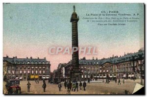 Old Postcard Paris Place Vendome And The Column