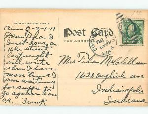 Divided-Back PARK SCENE Cincinnati Ohio OH H3428