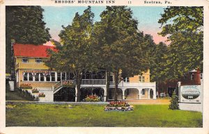 Scotrun Pennsylvania Rhodes' Mountain Inn Exterior, White Border Postcard U2764