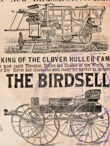 1870s-80s Clover Huller's Wagons Birdsell Clover Huller Spring Wagon P184