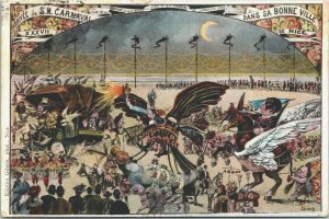 France Nice Carnaval Vintage Postcard 04.09 