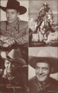 Cowboy Actor Multi 4 in 1 Arcade/Exhibit Card Bill Elliott Charles Starrett