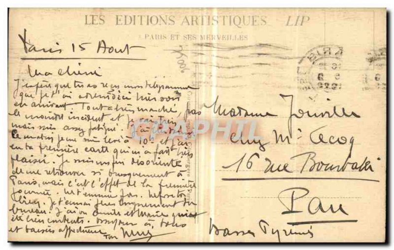 Paris - Overview of Eight Bridges - Old Postcard