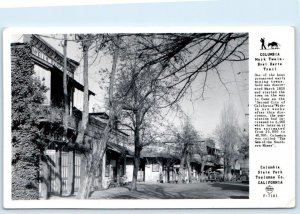 RPPC COLUMBIA, CA California ~STREET SCENE~ Gold Rush Town 1956 Frasher Postcard