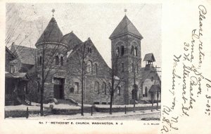 Vintage Postcard 1905 Methodist E. Church Washington New Jersey C.A. Miller