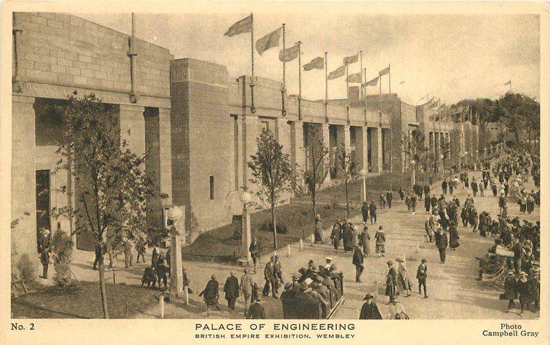 British Empire Wembley Palace of Engineering 1924 UK Expo postcard 5822