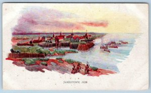 PRUDENTIAL INSURANCE CO NEWARK NJ*JAMESTOWN 1628*VINTAGE ADVERTISING POSTCARD