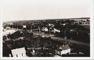 Morden Manitoba MB Birdseye Northwest View Unused Real Photo Postcard E89