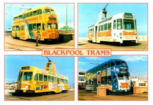 Blackpool Trams built in 1934 Train Postcard