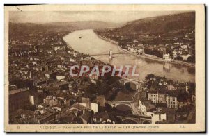 Old Postcard Vienna Panorama Taken From La Batie Four Bridges