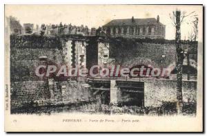Old Postcard From Paris Porte Peronne