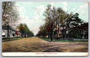 Defiance Ohio~Jefferson St~Trolley Tracks Take A Right Turn~American Square Home