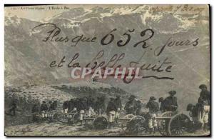 Old Postcard Militaria Alpine Hunters Alpine Artillery l & # 39ecole a fire