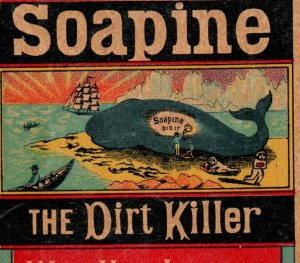 1880s Kendall Mfg. Co. Soapine German & English Beached Whale P157