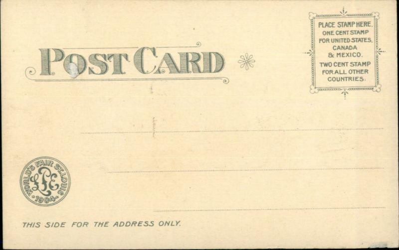 1904 St. Louis World's Fair Lewis & Clark SILVER BACKGROUND Postcard #6