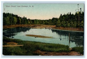 1907 Black Brook Near Chatham New Brunswick Canada Posted Antique Postcard