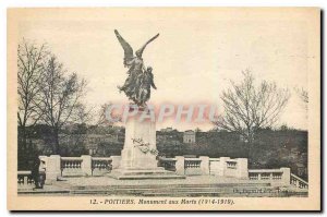 Old Postcard Poitiers War Memorial