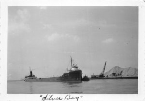 J56/ Snapshot Photograph Photo c1940s Great Lakes Ship Silver Bay 57