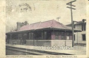Big Four Depot, Winchester, IN USA Locomotive Train Railroad Depot 1910 some ...