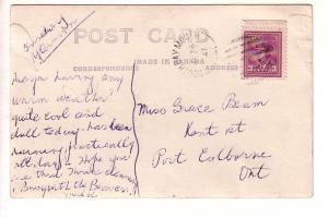 Real Photo, Ritchie's Lodge, South Baymouth, Ontario, 1947 Split Ring Cancel