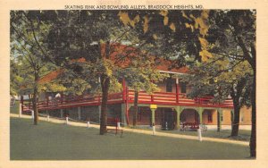 Braddock Heights Maryland Skating Rink & Bowling Alley, Color Linen PC U10589