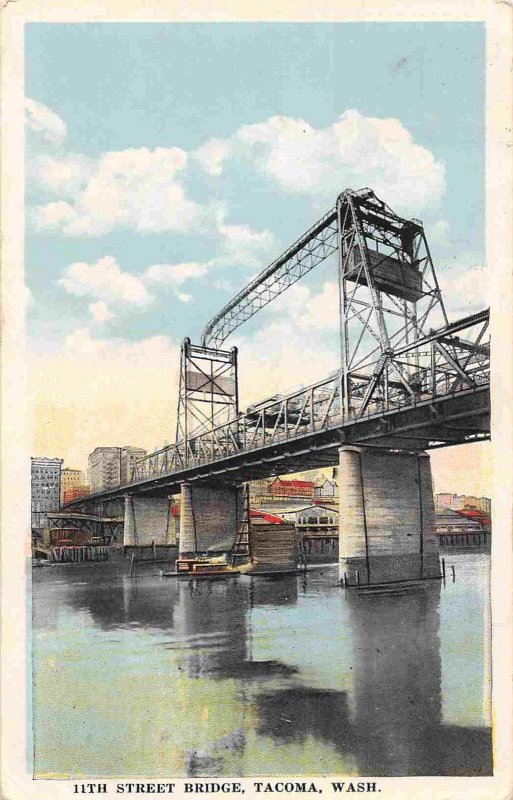 11th Street Lift Bridge Tacoma Washington 1924 postcard