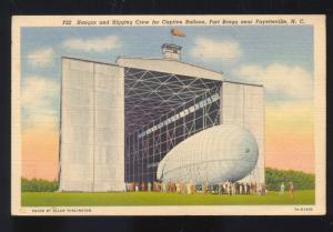 FAYETTEVILLE NORTH CAROLINA DIRIGIBLE BLIMP HANGER AVIATION VINTAGE POSTCARD