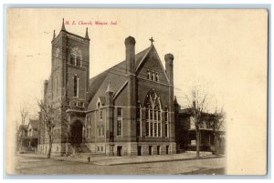 1909 M.E. Church Building View Muncie Indiana IN Posted Antique Postcard