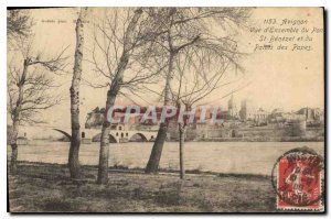 Old Postcard Avignon (Vaucluse) Bridge Set View St Benezet and the Palais des...