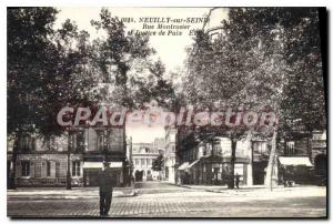 Old Postcard Neuilly sur Seine Street Montrosier Justice and Peace