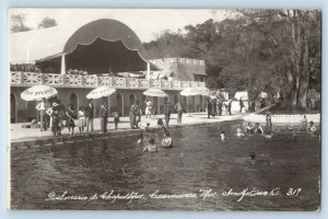 Cuernavaca Morelos Mexico Postcard Balneario De Chapultepec c1950's RPPC Photo