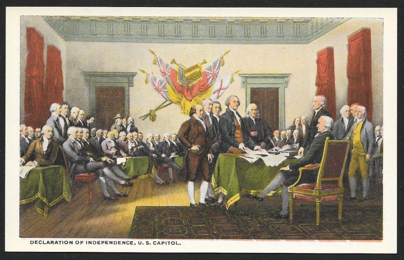 Painting Declaration of Independence Washington DC Unused c1910s