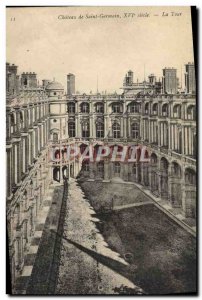Postcard Old St Germain en Laye Castle Tower