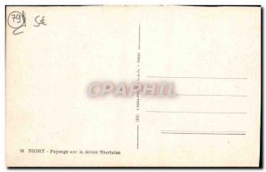 Old Postcard Niort landscape on the Sevre Niortaise