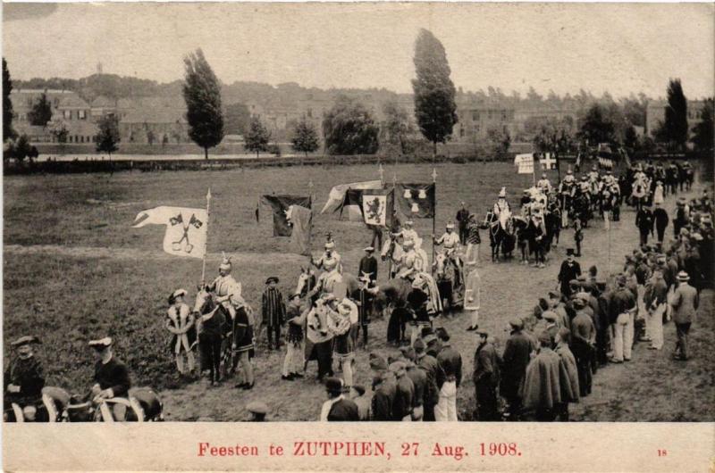CPA AK Feesten te ZUTPHEN 27 Aug 1908 NETHERLANDS (604639)