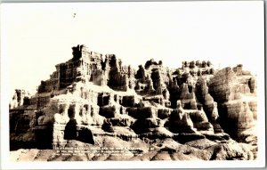 RPPC Castle Canyons, Land of the Ancients Badlands SD Vintage Postcard N36