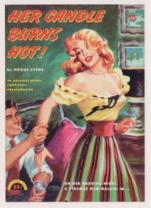 Her Candle Burns Hot Wedding Marriage Betrayal Risque Book Postcard