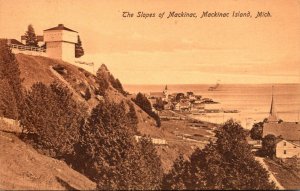 Michigan Mackinac Island The Slopes Of Mackinac 1910